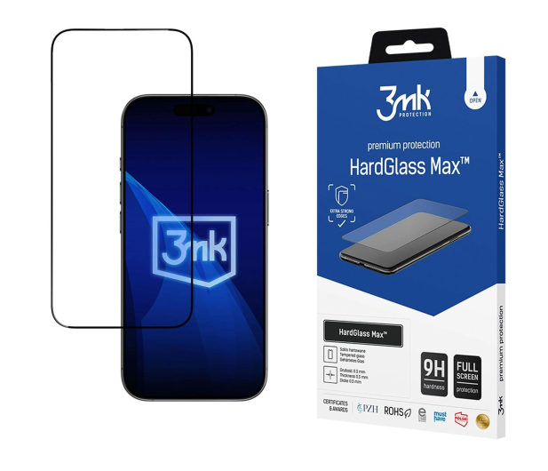 3mk HardGlass Max Black do iPhone Air - 1360727 - zdjęcie